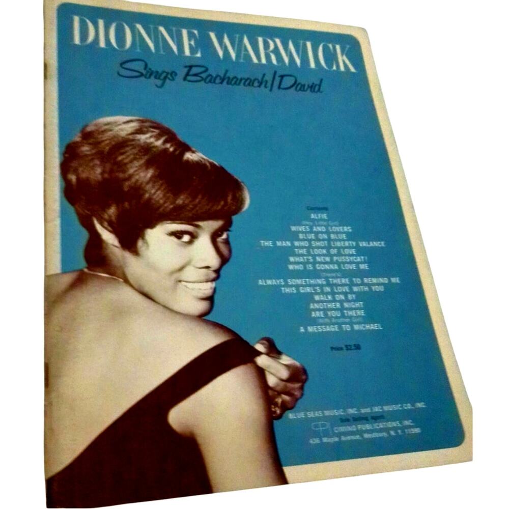 Vintage 1968 Dionne Warwick Sings Bacharach David Songbook Blue Seas Publishing